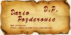 Dario Pozderović vizit kartica